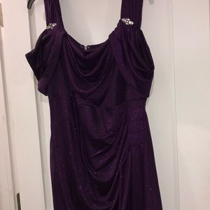 Formal purple wedding gown, size 18W